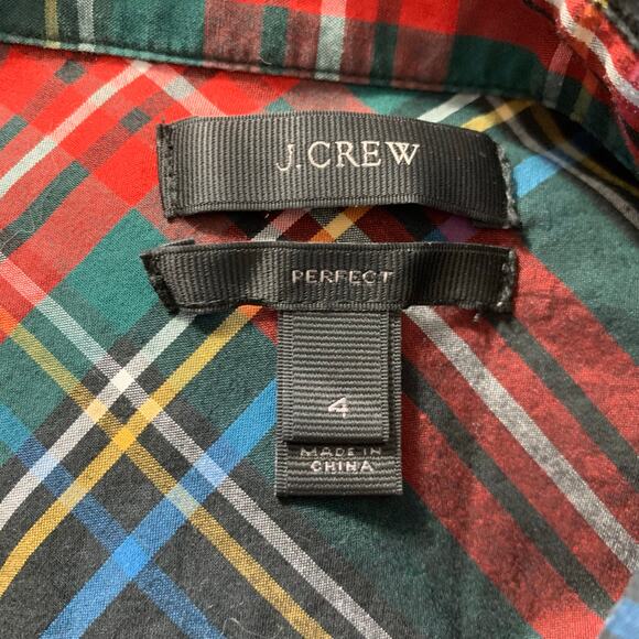 J. Crew Perfect Button Down Shirt in Stewart Plaid Size 4 - Picture 8 of 8
